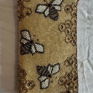 Mary Frances “Oh Honey” Crossbody beaded phone bag